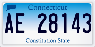 CT license plate AE28143