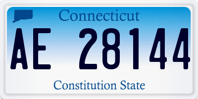 CT license plate AE28144