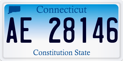 CT license plate AE28146