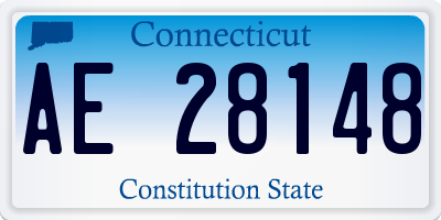 CT license plate AE28148