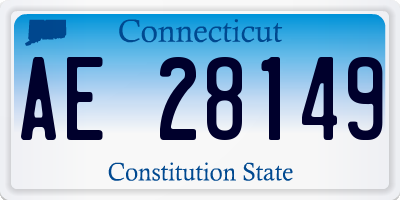 CT license plate AE28149