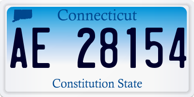 CT license plate AE28154