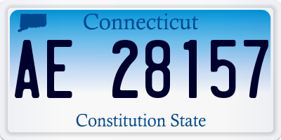 CT license plate AE28157