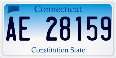 CT license plate AE28159