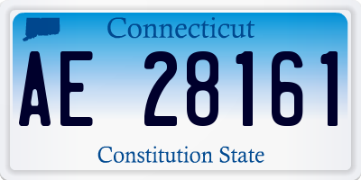 CT license plate AE28161