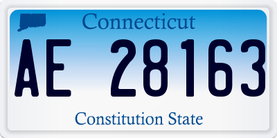 CT license plate AE28163