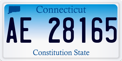CT license plate AE28165
