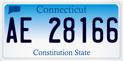 CT license plate AE28166