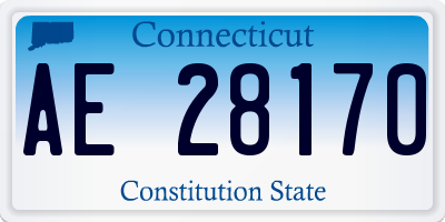CT license plate AE28170