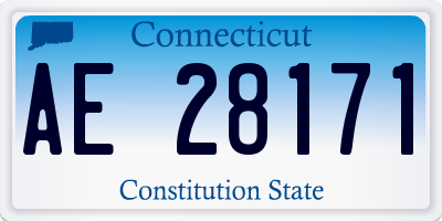 CT license plate AE28171