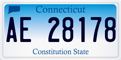 CT license plate AE28178