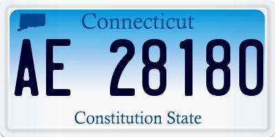 CT license plate AE28180