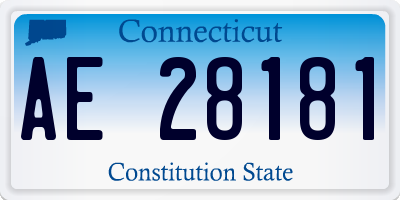 CT license plate AE28181