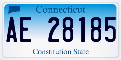 CT license plate AE28185