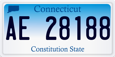 CT license plate AE28188