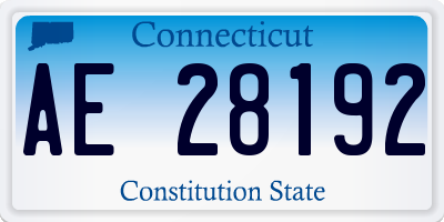 CT license plate AE28192
