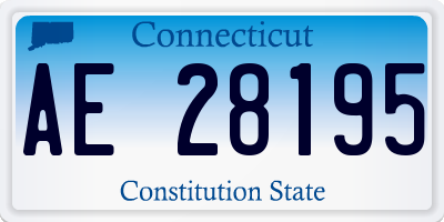 CT license plate AE28195