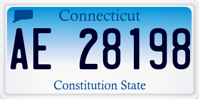 CT license plate AE28198