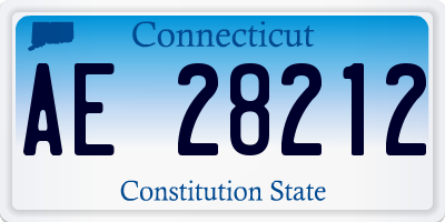 CT license plate AE28212