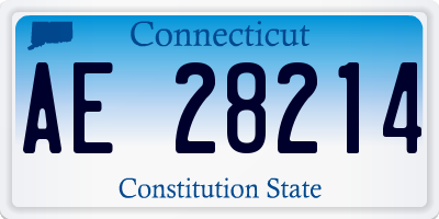 CT license plate AE28214