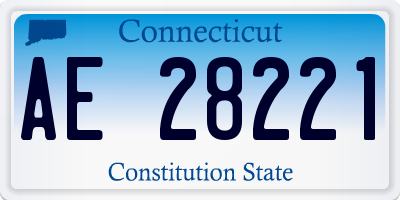 CT license plate AE28221