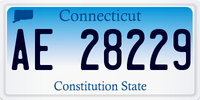 CT license plate AE28229
