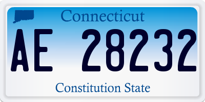 CT license plate AE28232