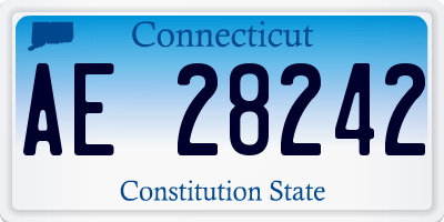 CT license plate AE28242