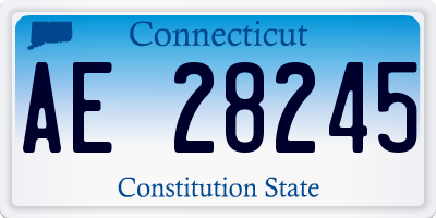 CT license plate AE28245