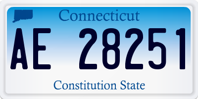 CT license plate AE28251