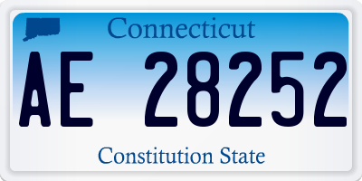 CT license plate AE28252