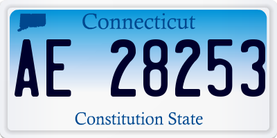 CT license plate AE28253