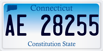 CT license plate AE28255