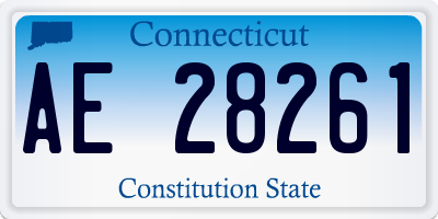 CT license plate AE28261