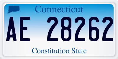 CT license plate AE28262
