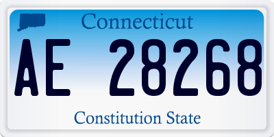 CT license plate AE28268