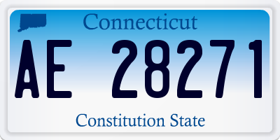 CT license plate AE28271