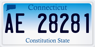 CT license plate AE28281