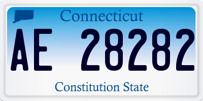 CT license plate AE28282