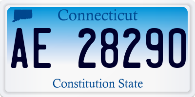 CT license plate AE28290