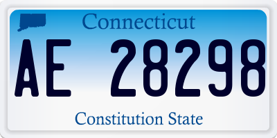 CT license plate AE28298