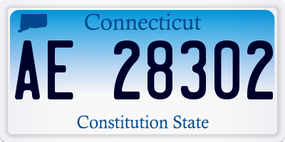 CT license plate AE28302
