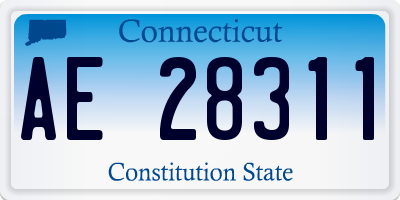 CT license plate AE28311