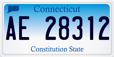 CT license plate AE28312