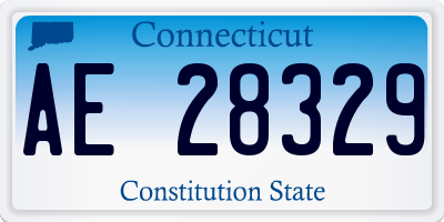 CT license plate AE28329