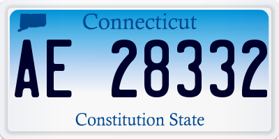 CT license plate AE28332