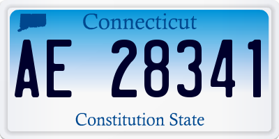 CT license plate AE28341
