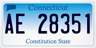 CT license plate AE28351