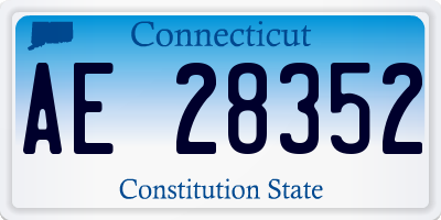CT license plate AE28352