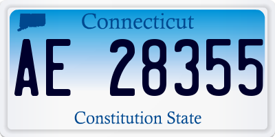 CT license plate AE28355